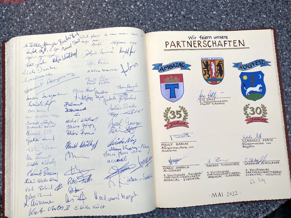 Eintrag ins Goldene Buch